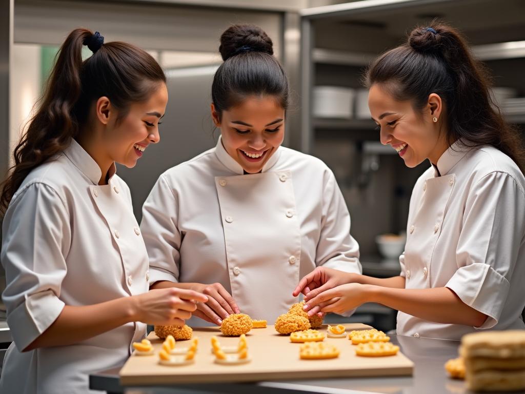 The passionate artisan team of Kaki Delights confectioners in their kitchen