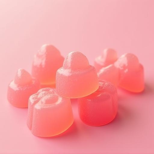 Delicate Lychee and Rose flavoured gummies